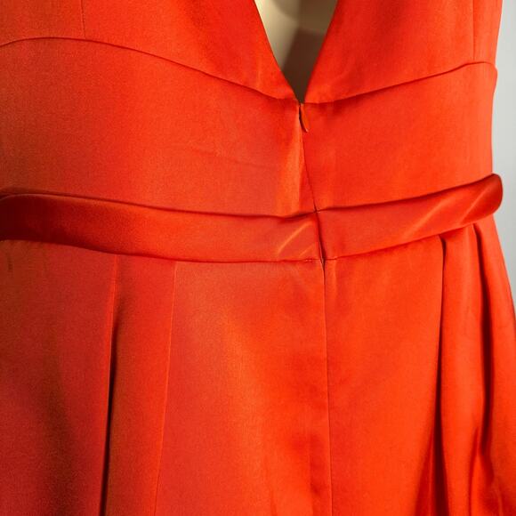 ESCADA Dalarina V Neck Mini Dress Fit and Flare Red Gladiola Elegant M - Picture 10 of 16